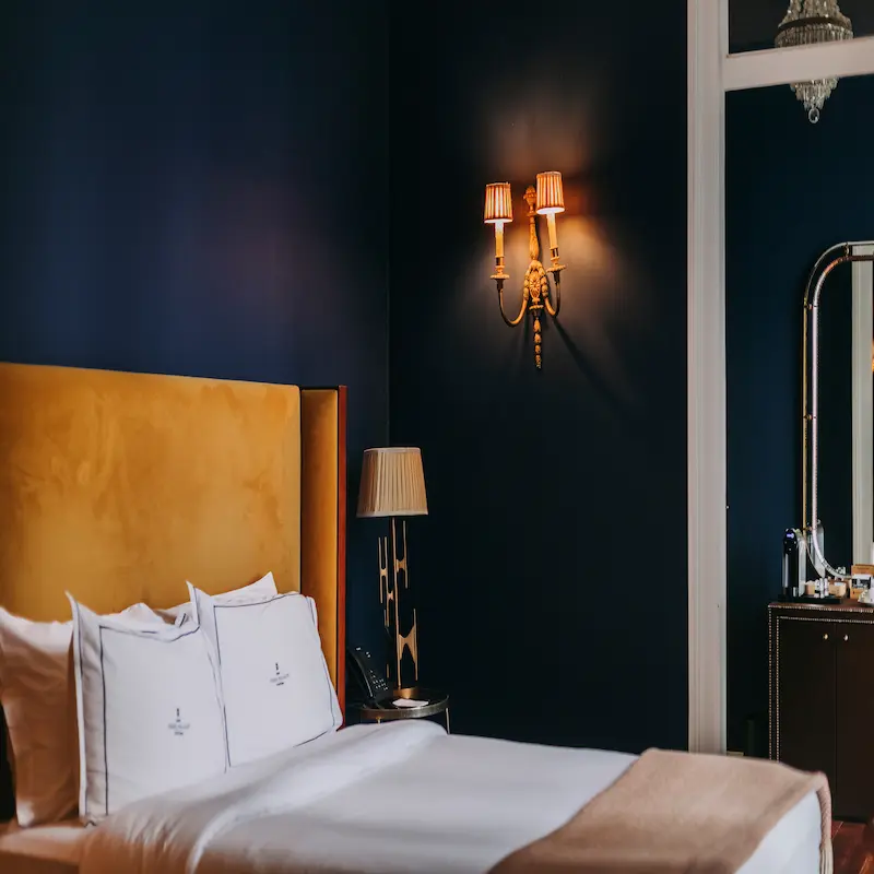 Master with View Room 'D. Afonso VI' of Torel Palace Lisbon, a luxury boutique palace hotel with a MICHELIN Star restaurant in the heart of Lisbon, with outstanding views over the city