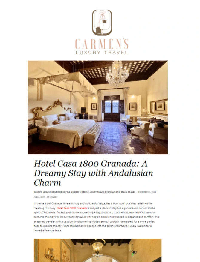 Prensa - Hotel Casa 1800 Granada