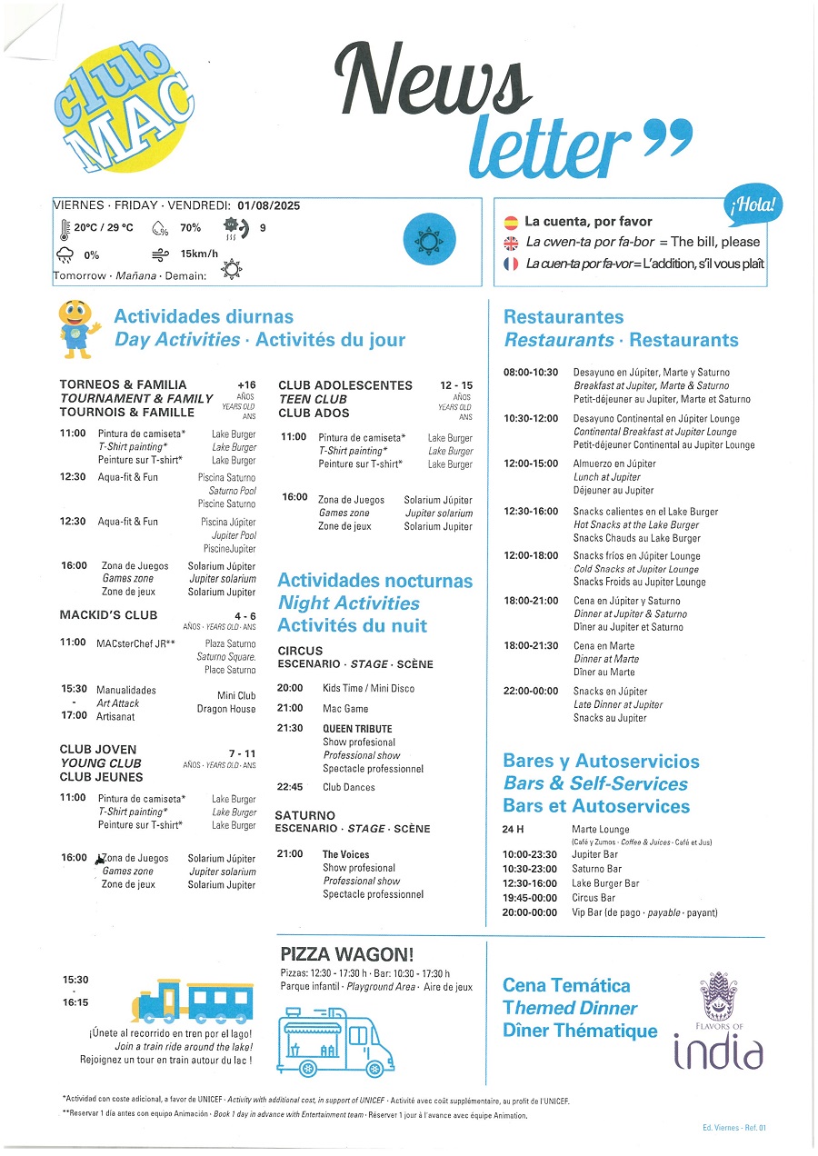 01/08/2025 - Daily Newsletter Clubmac