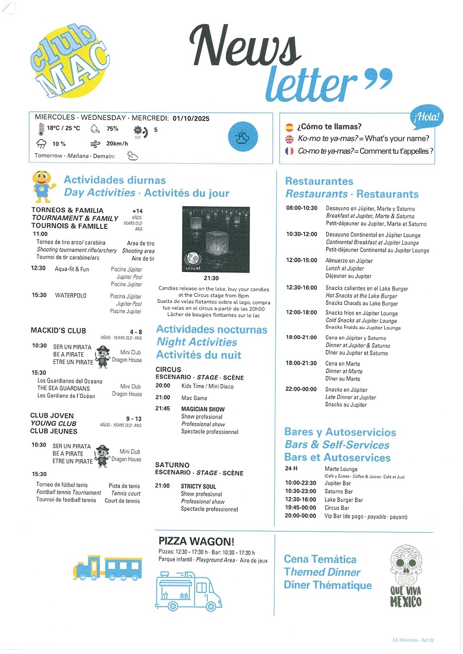01/10/2025 - Daily Newsletter Clubmac