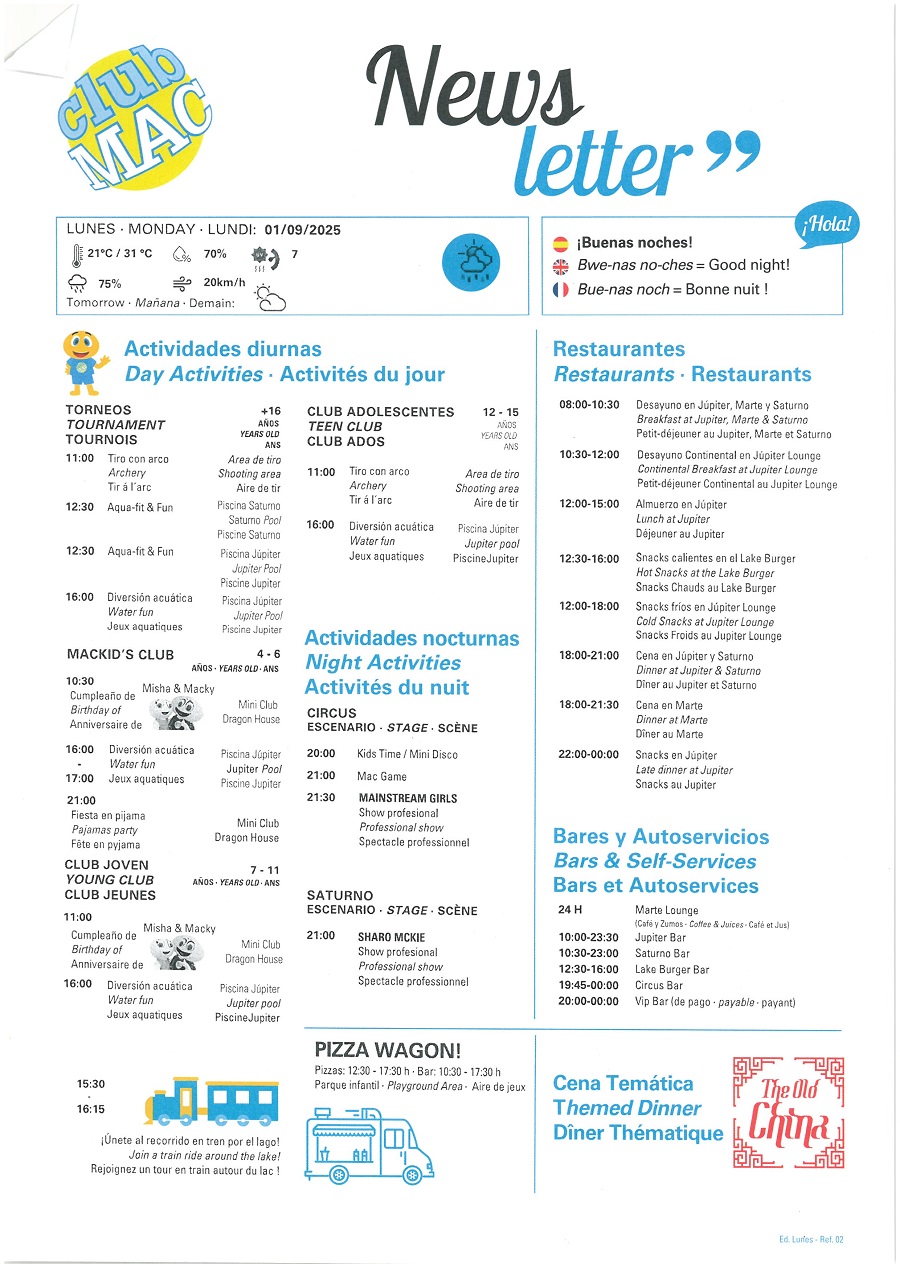 01/09/2025 - Daily Newsletter Clubmac