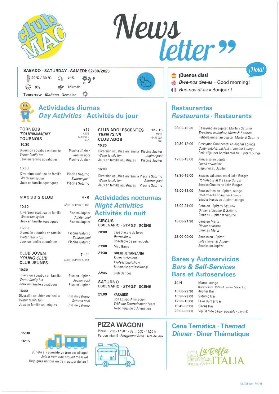 02/08/2025 - Daily Newsletter Clubmac