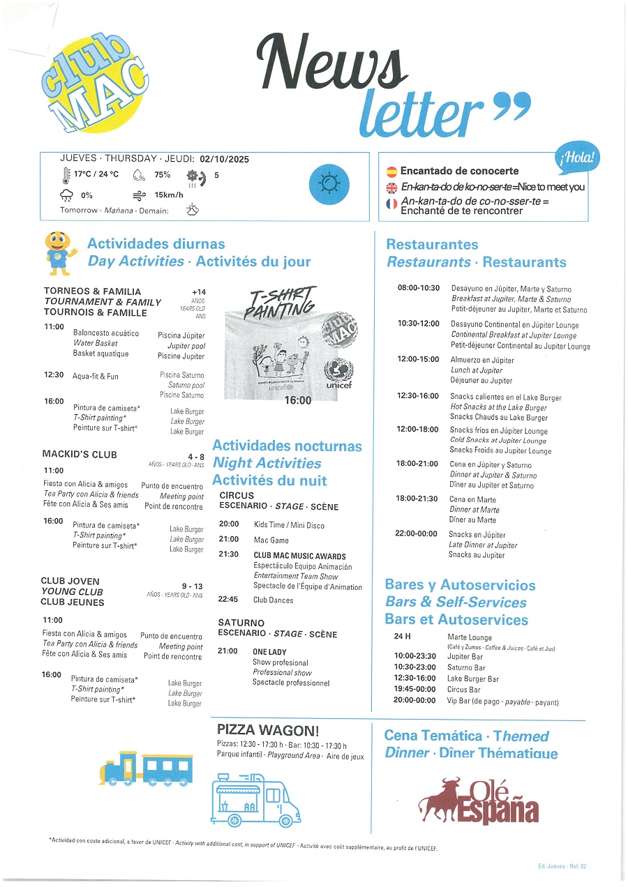 02/10/2025 - Daily Newsletter Clubmac