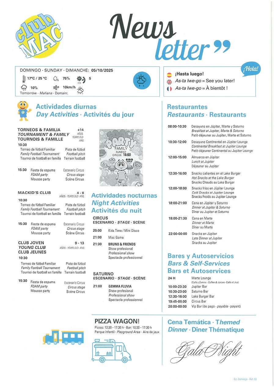 05/10/2025 - Daily Newsletter Clubmac