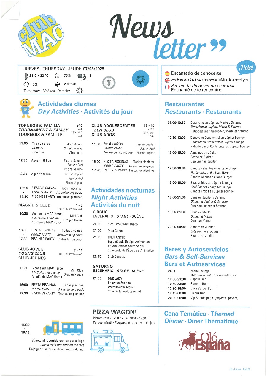 07/08/2025 - Daily Newsletter Clubmac