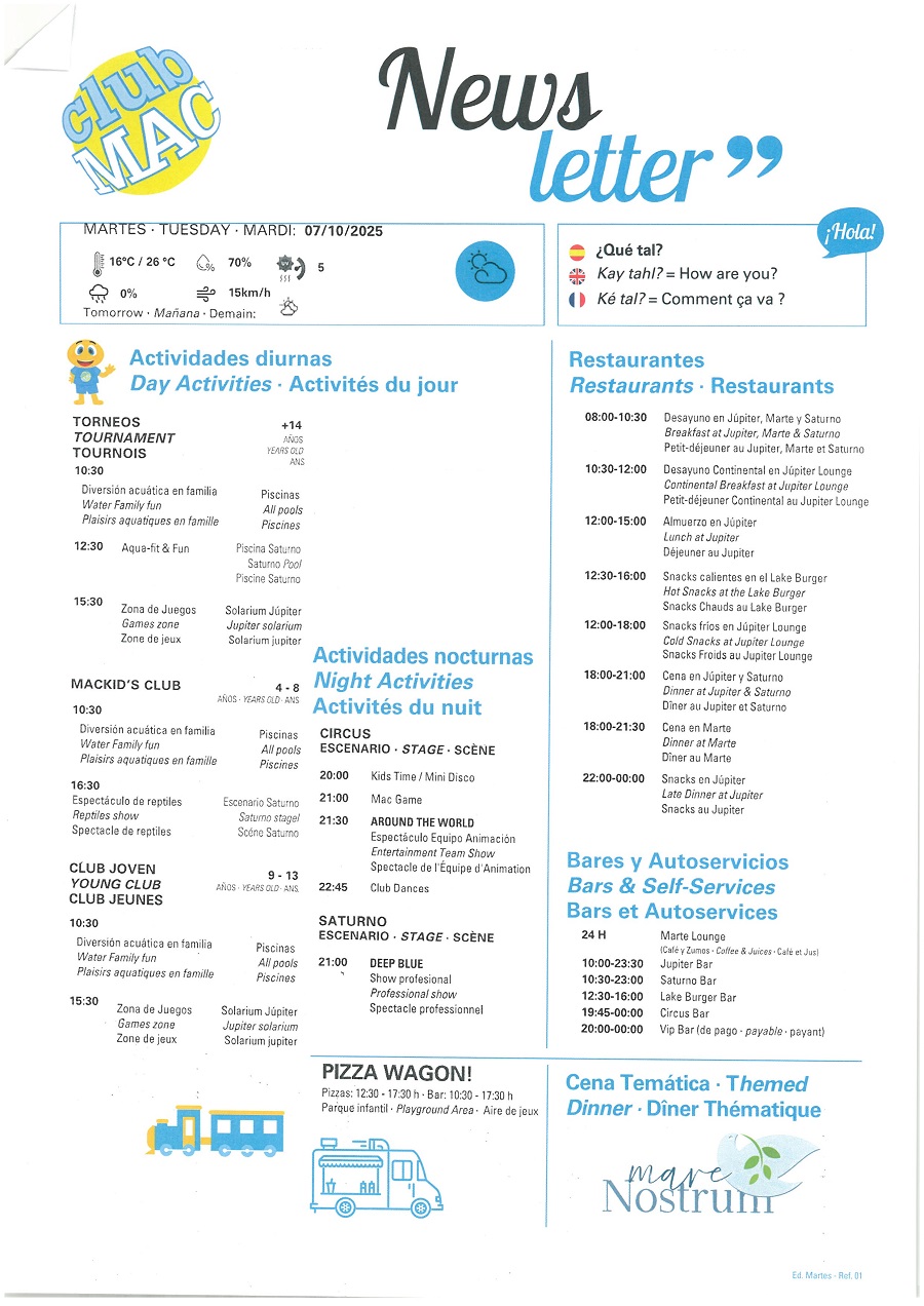 07/10/2025 - Daily Newsletter Clubmac
