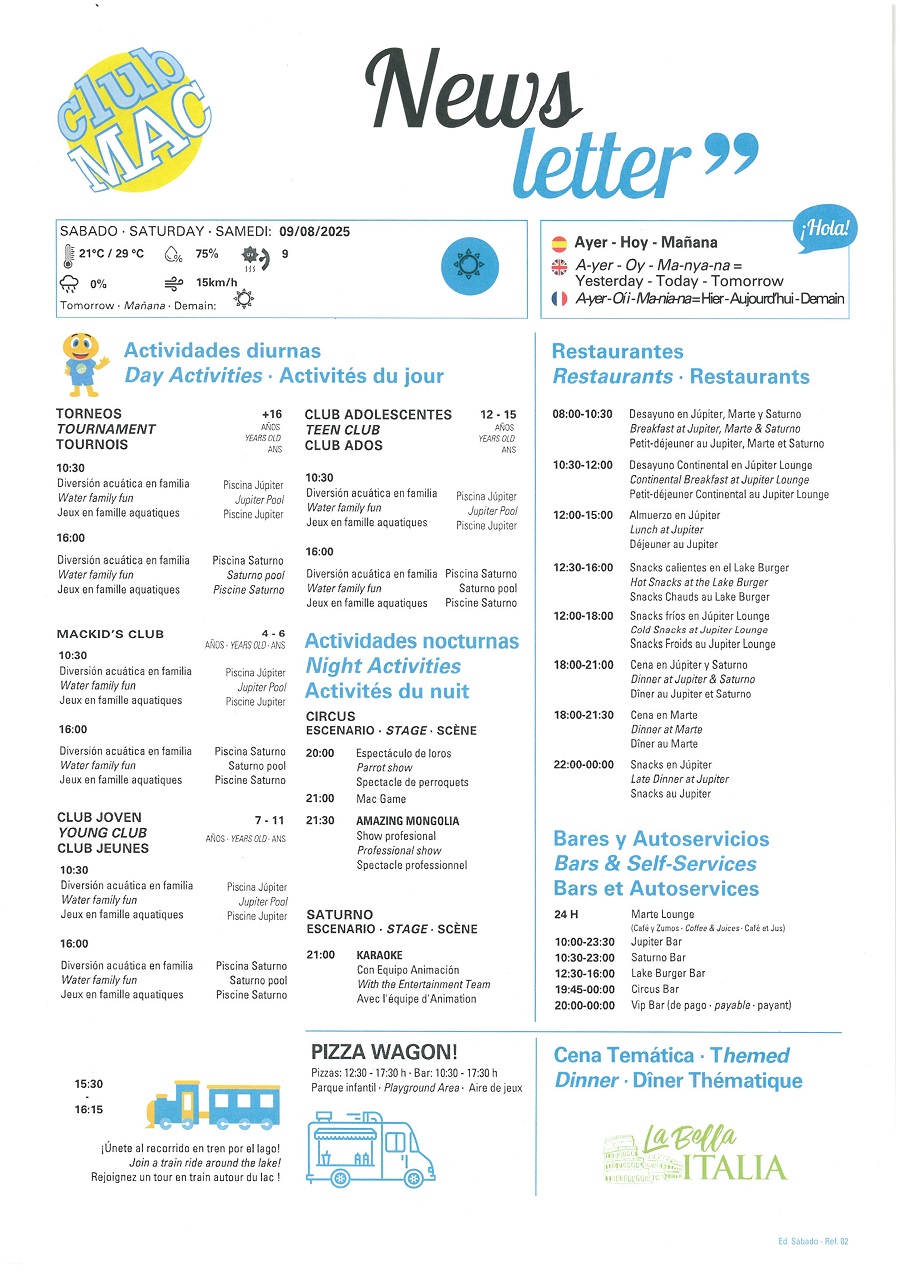 09/08/2025 - Daily Newsletter Clubmac