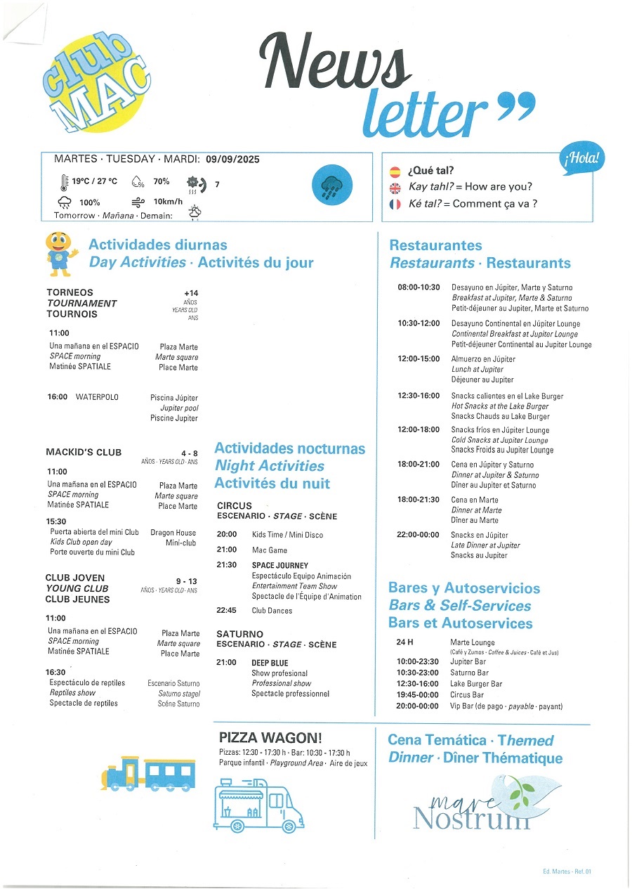 09/09/2025 - Daily Newsletter Clubmac