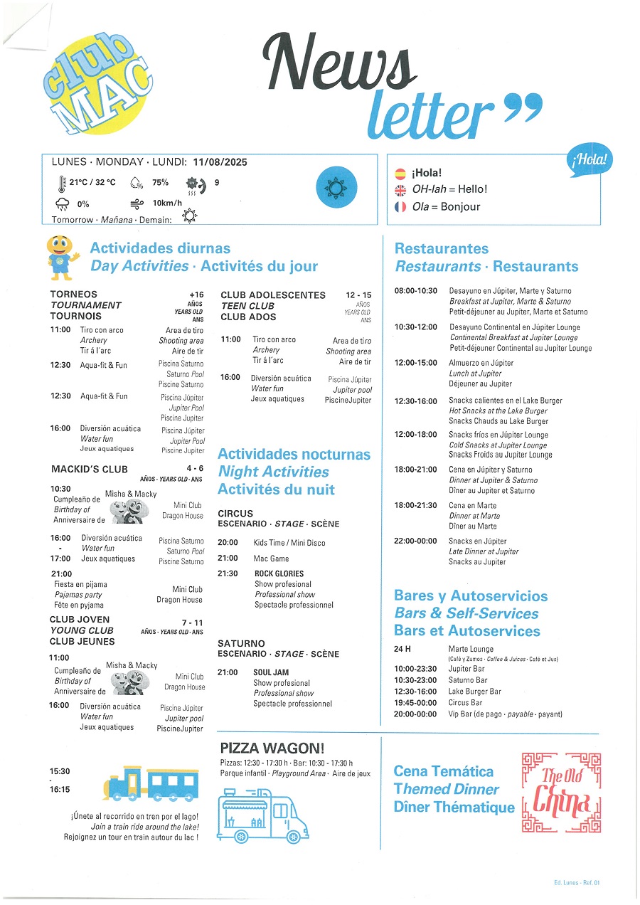 11/08/2025 - Daily Newsletter Clubmac