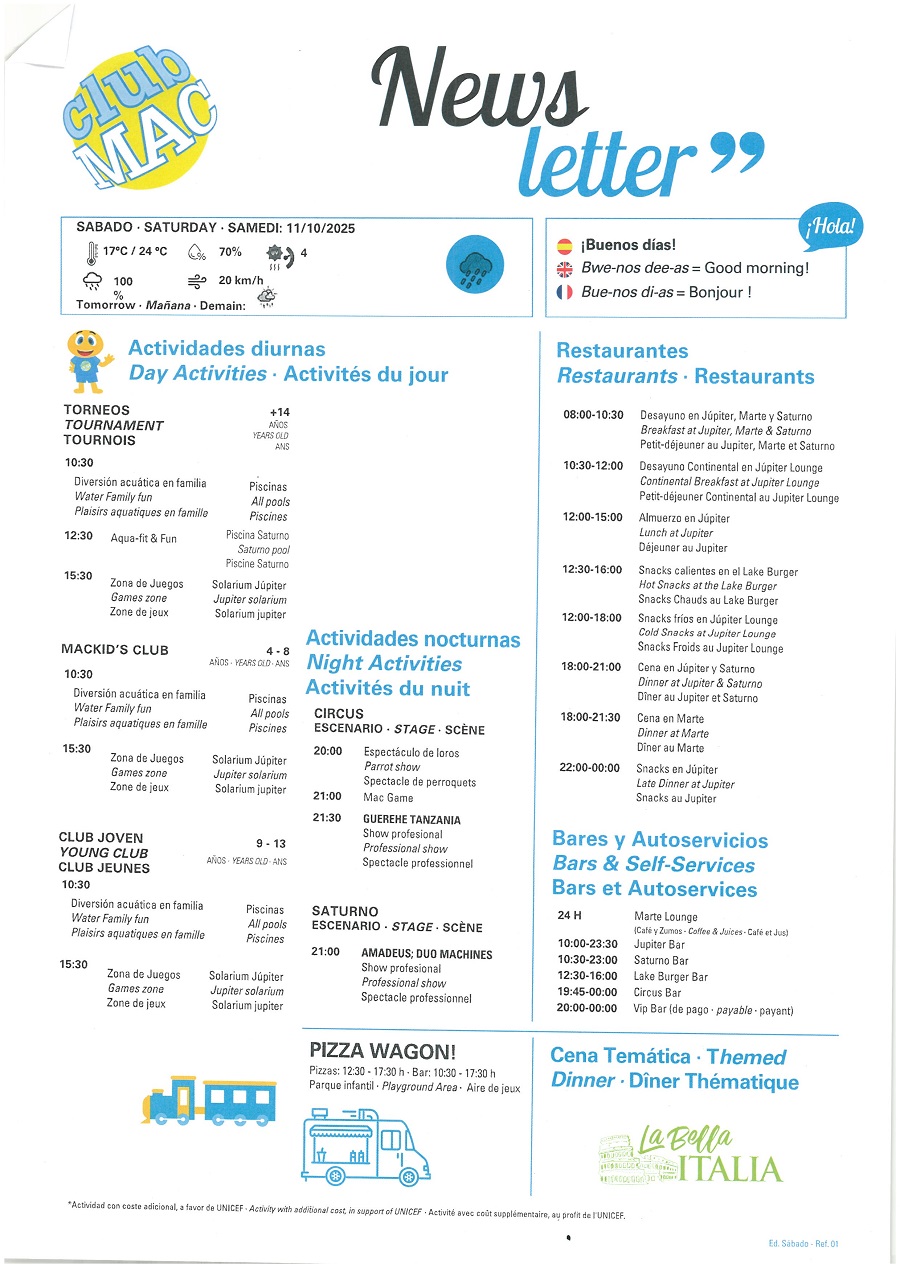 11/10/2025 - Daily Newsletter Clubmac