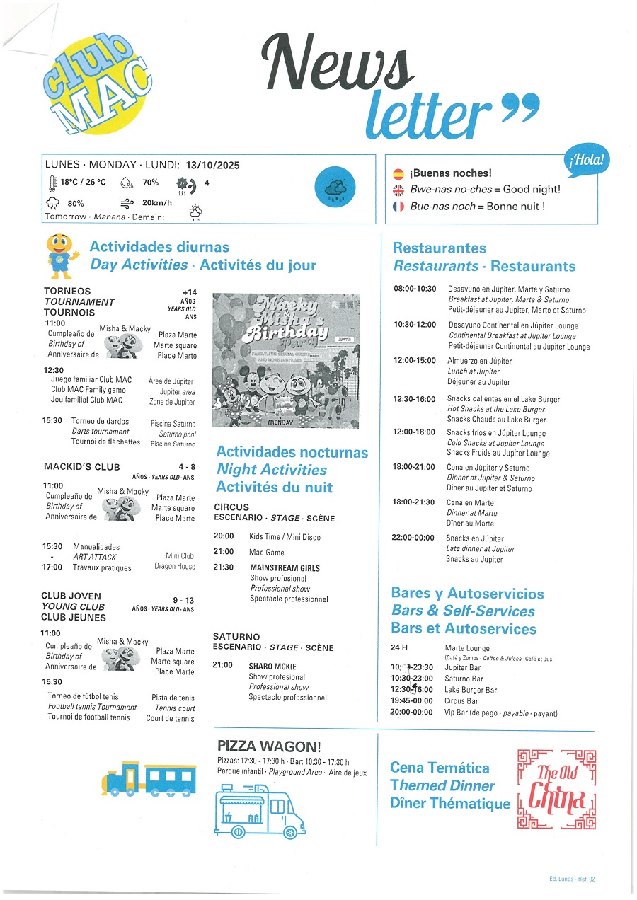 13/10/2025 - Daily Newsletter Clubmac