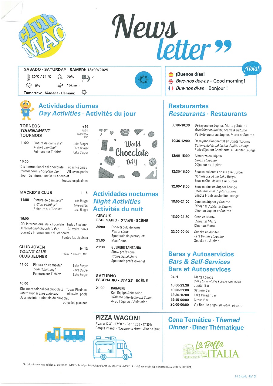 13/09/2025 - Daily Newsletter Clubmac