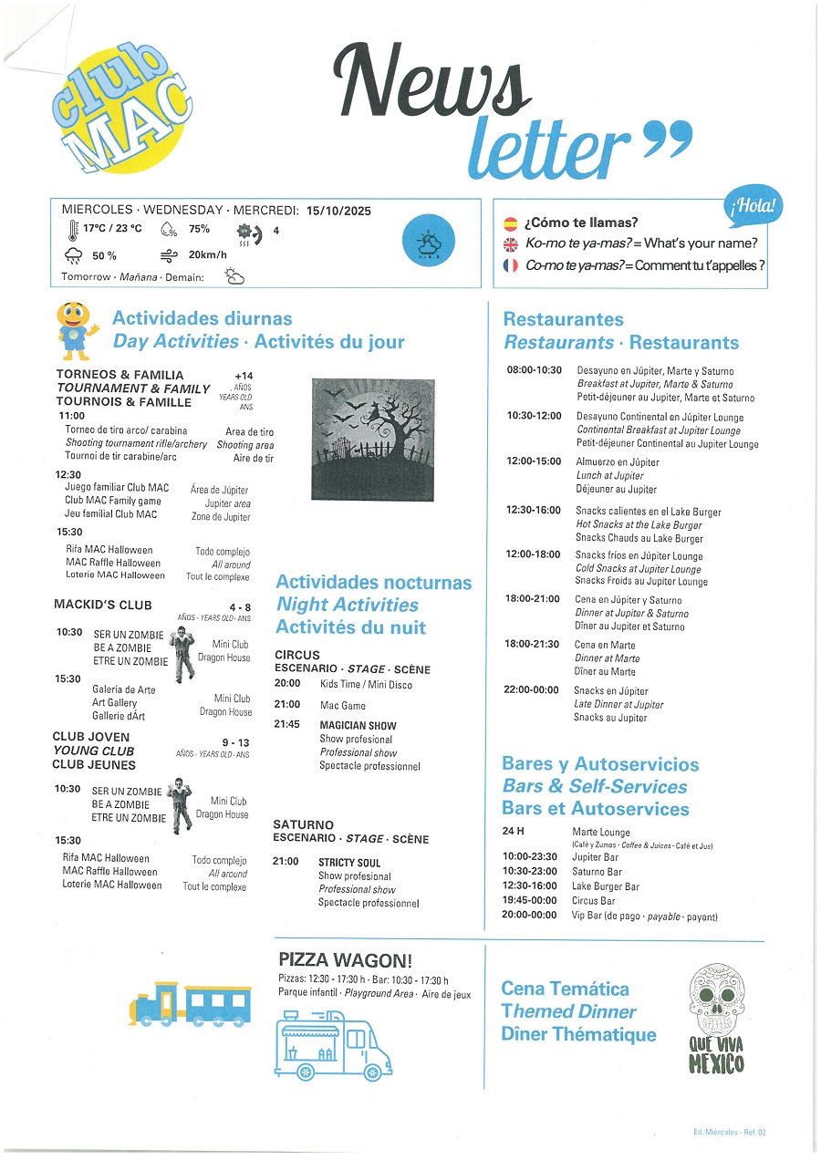 15/10/2025 - Daily Newsletter Clubmac