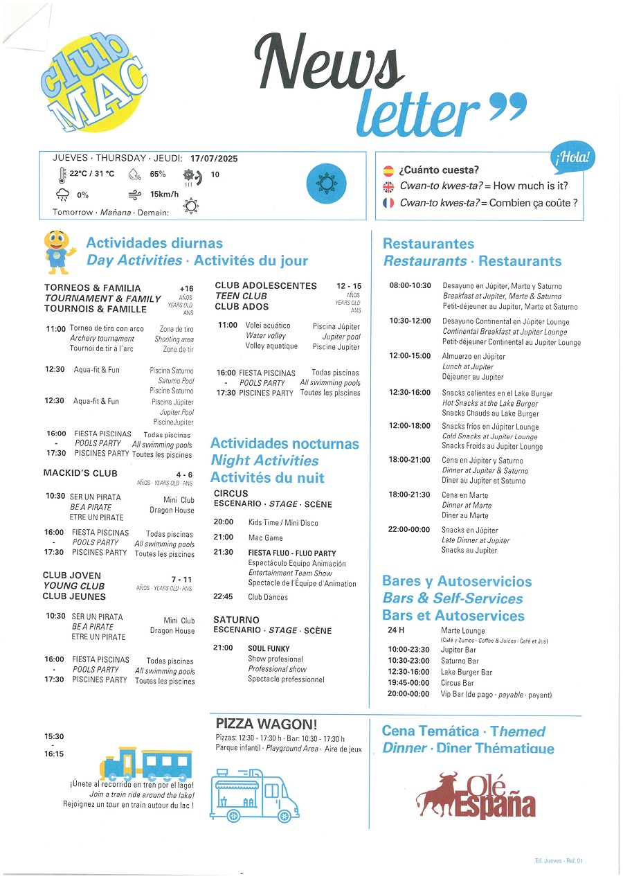17/07/2025 - Daily Newsletter Clubmac