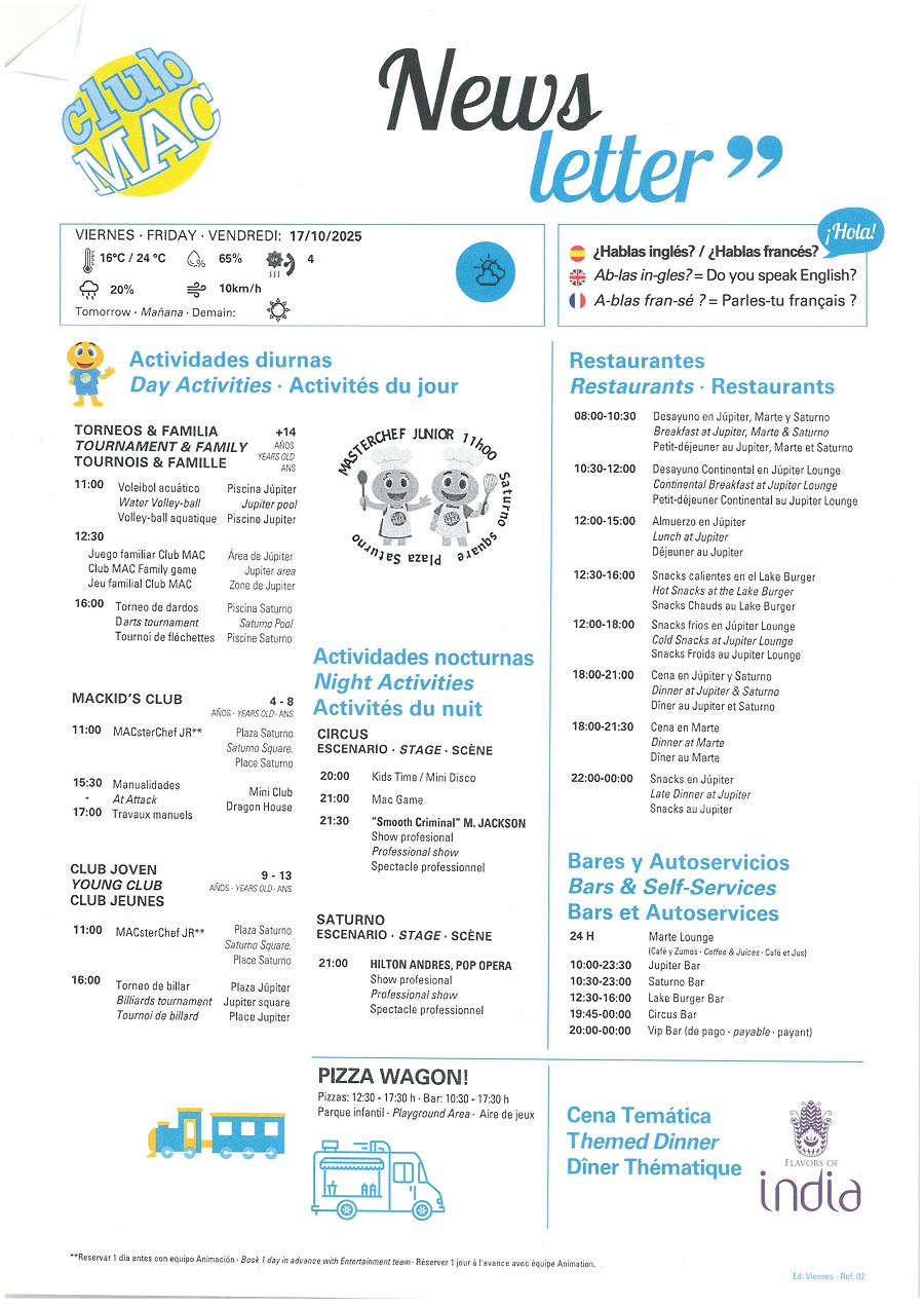 17/10/2025 - Daily Newsletter Clubmac