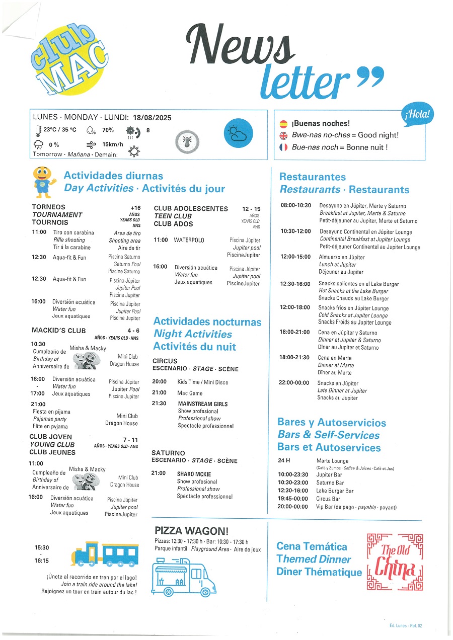18/08/2025 - Daily Newsletter Clubmac
