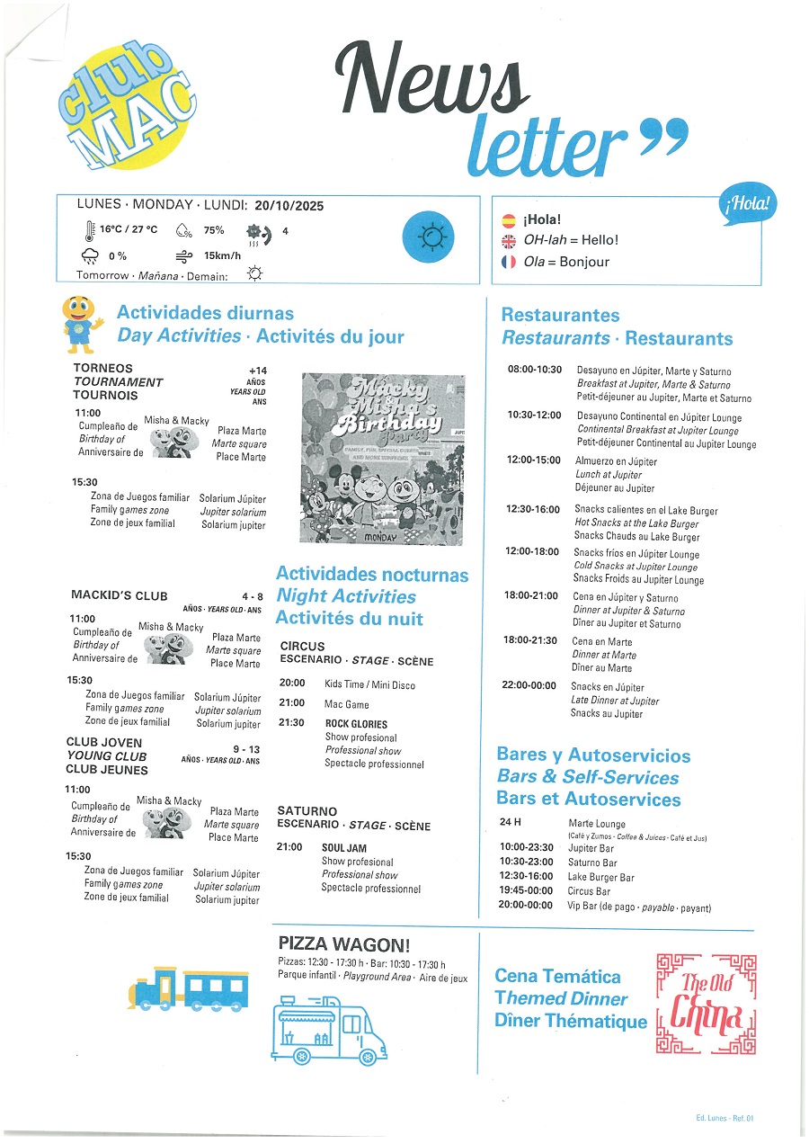 20/10/2025 - Daily Newsletter Clubmac