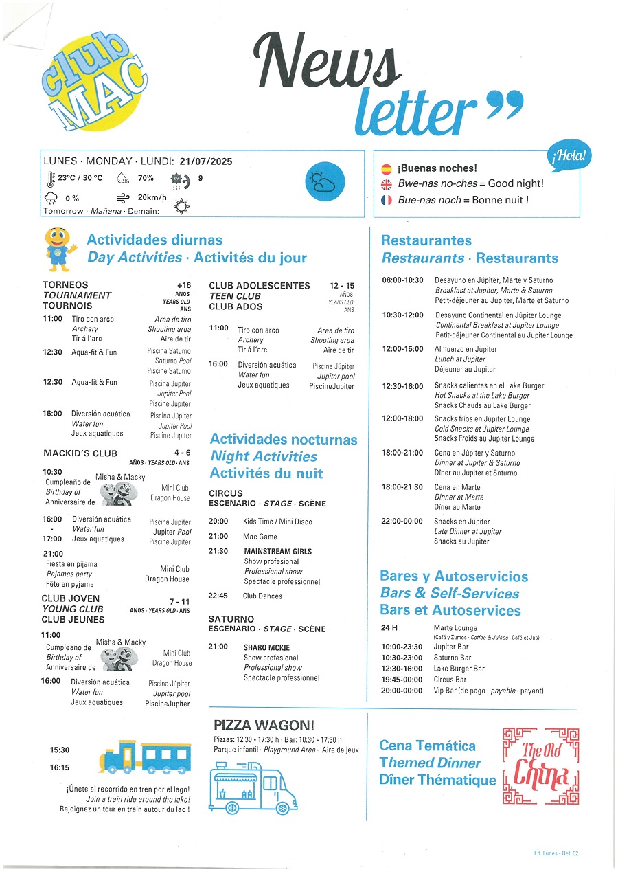 21/07/2025 - Daily Newsletter Clubmac