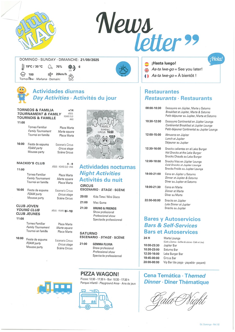21/09/2025 - Daily Newsletter Clubmac