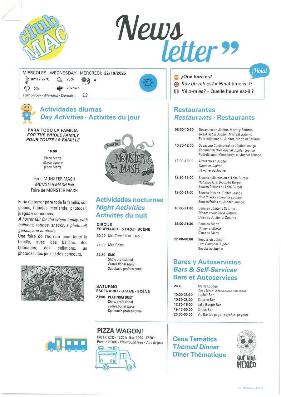 22/10/2025 - Daily Newsletter Clubmac