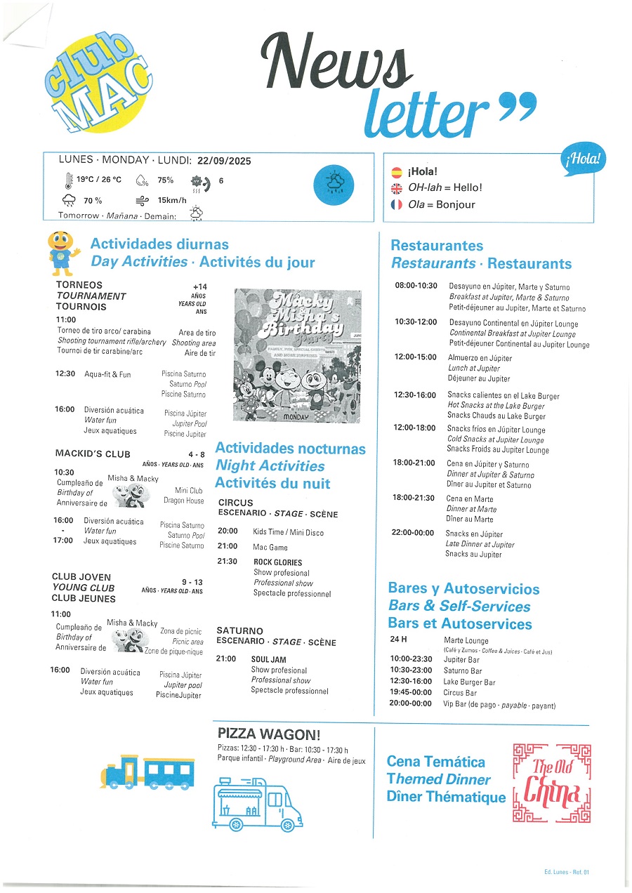 22/09/2025 - Daily Newsletter Clubmac