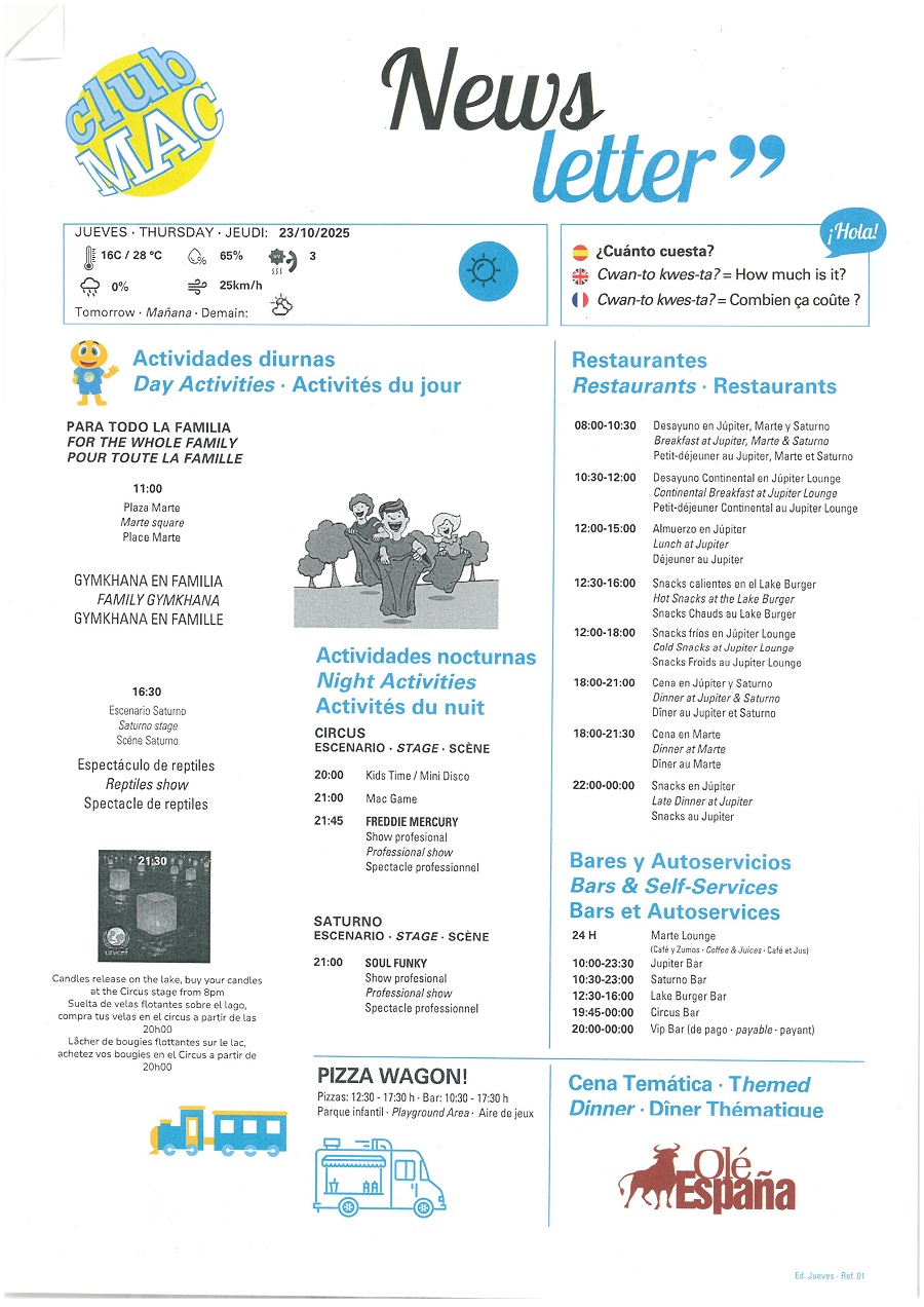 23/10/2025 - Daily Newsletter Clubmac