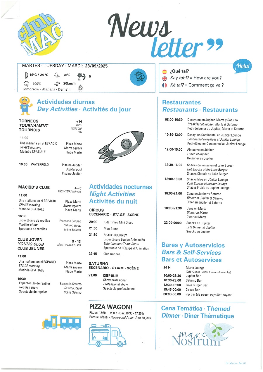 23/09/2025 - Daily Newsletter Clubmac