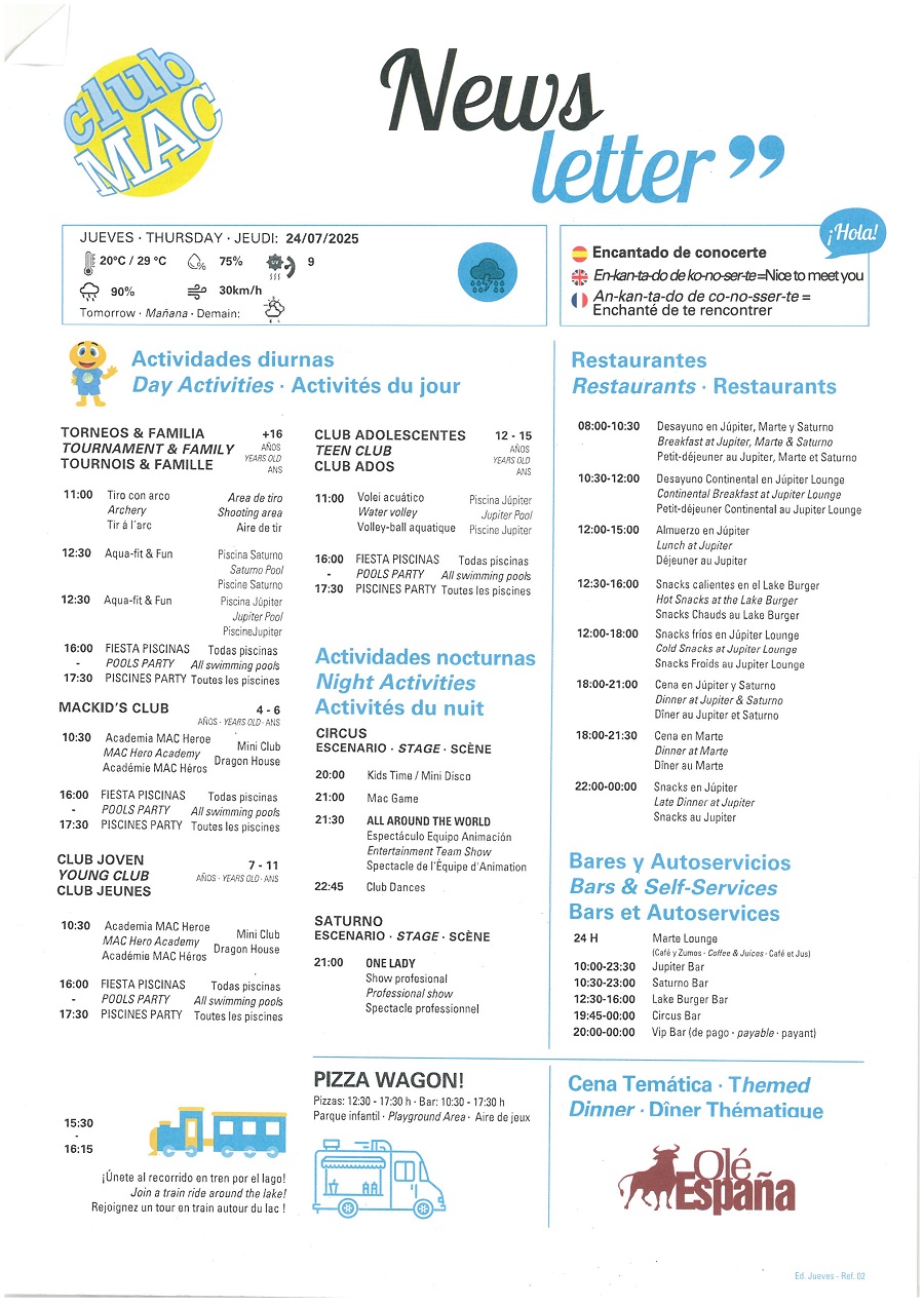 24/07/2025 - Daily Newsletter Clubmac