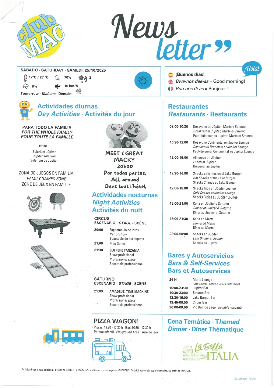 25/10/2025 - Daily Newsletter Clubmac