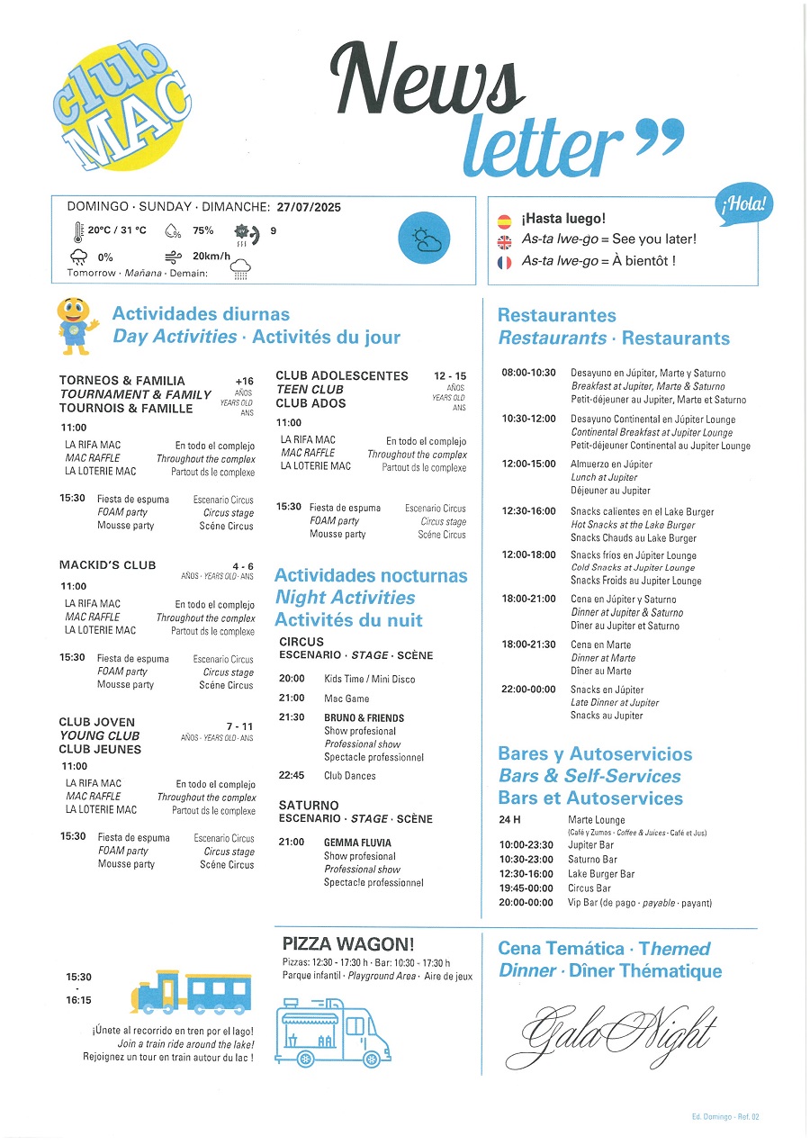 27/07/2025 - Daily Newsletter Clubmac