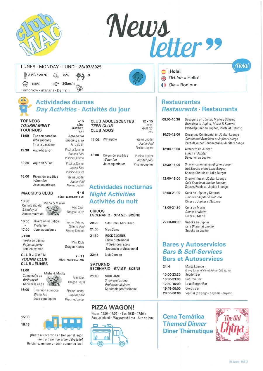 28/07/2025 - Daily Newsletter Clubmac