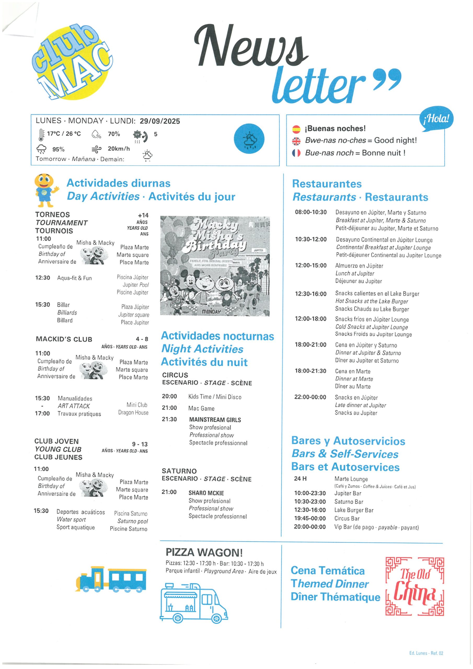 29/09/2025 - Daily Newsletter Clubmac