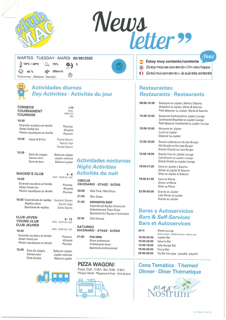 30/09/2025 - Daily Newsletter Clubmac