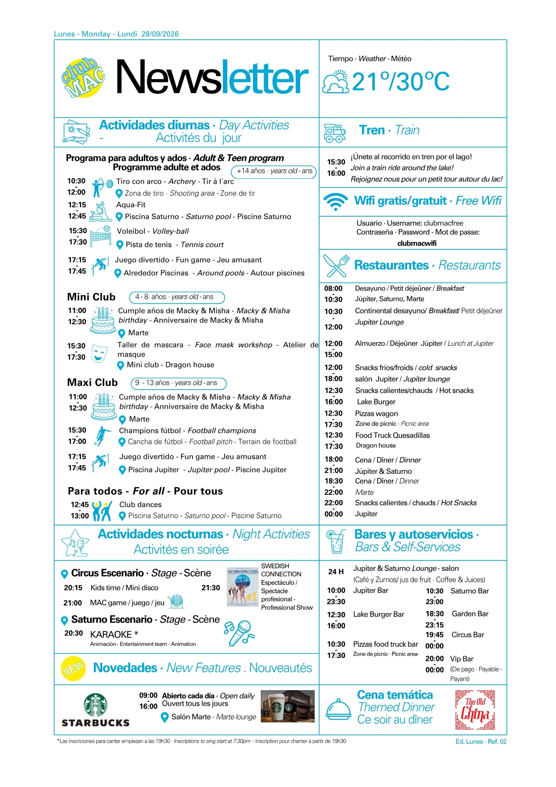 28/09/2026 - Daily Newsletter Clubmac