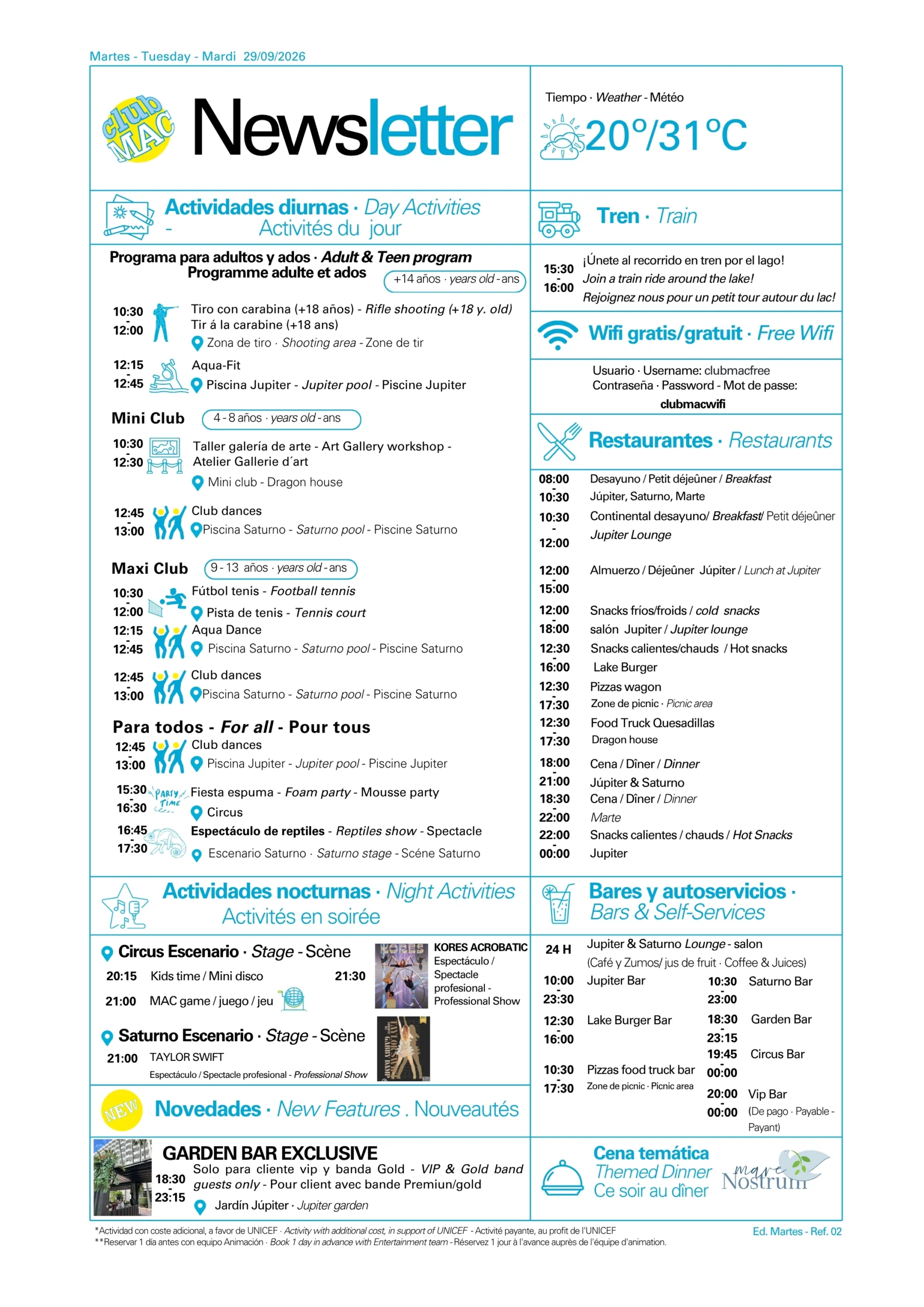 29/09/2026 - Daily Newsletter Clubmac