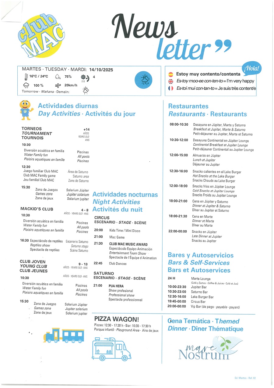 14/10/2025 - Daily Newsletter Clubmac