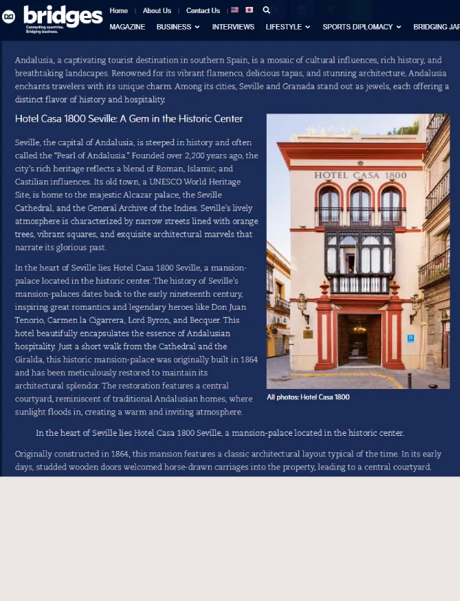 Press - Hotel Casa 1800 Sevilla
