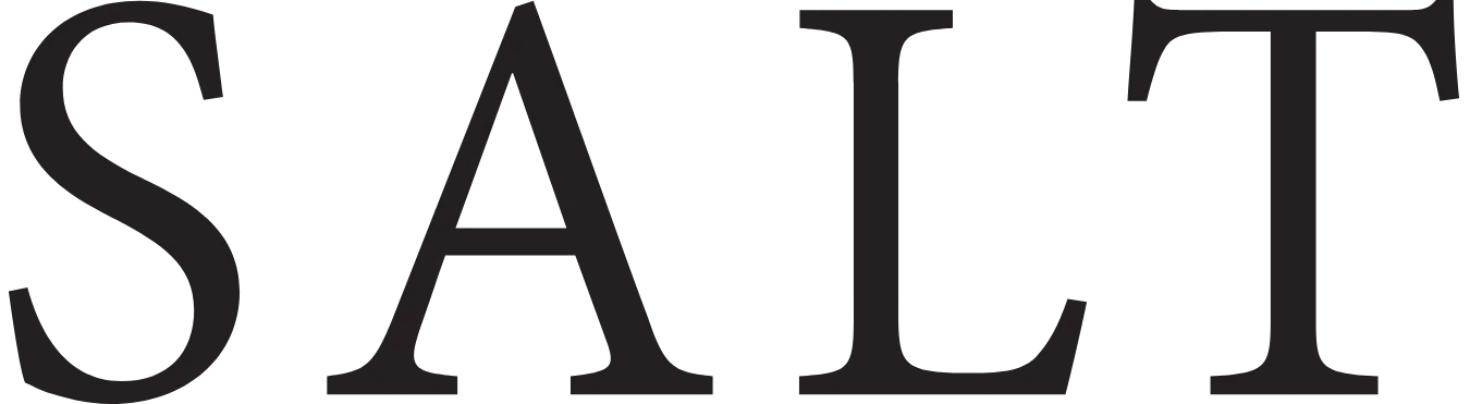 Word "SALT" in black serif font on a white background.