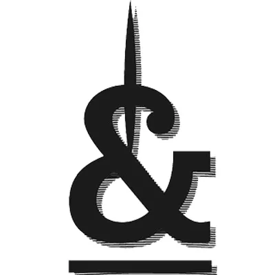 Ampersand with sharp vertical lines and a horizontal underline.