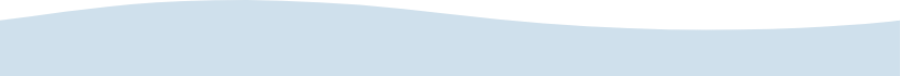 A light blue wavy shape with a gentle curve, resembling stylized waves on a white background.