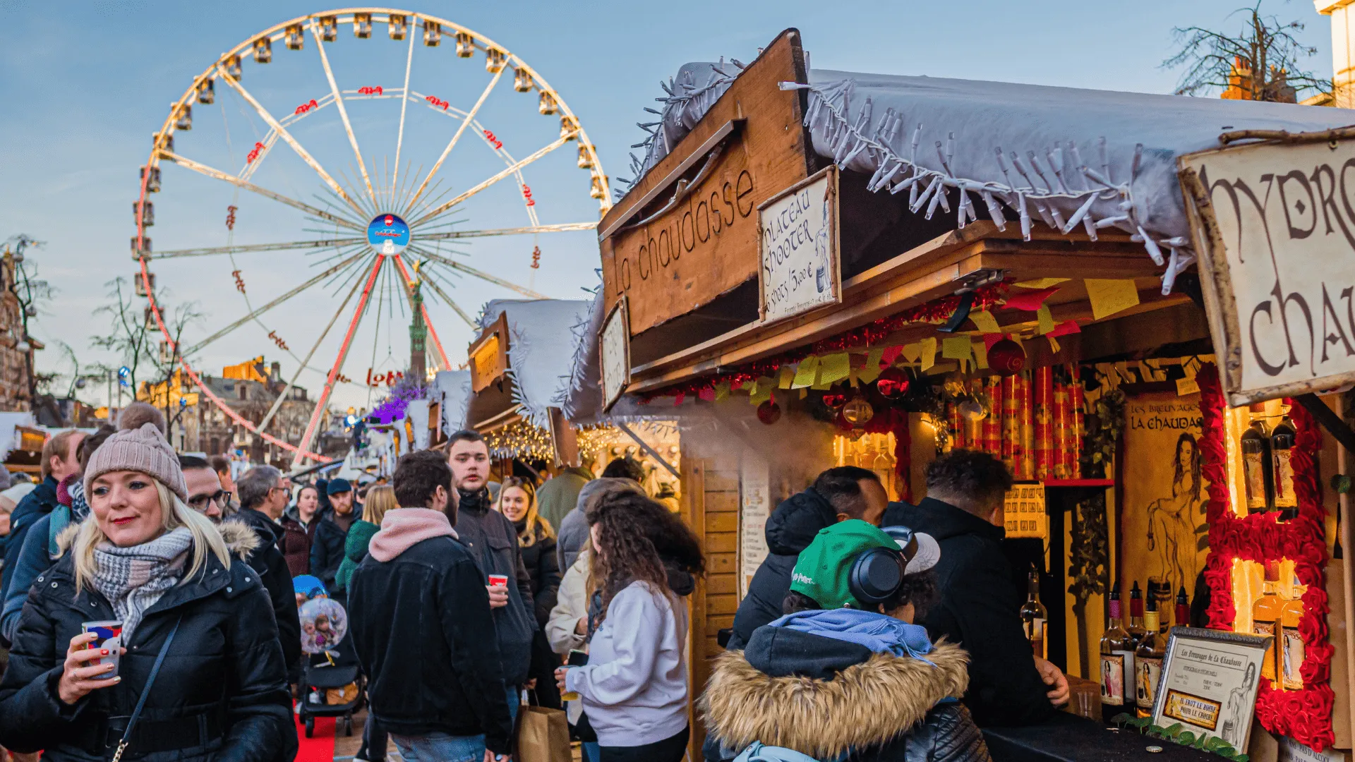 Brussels Christmas market Grand-Place Winter Wonders sound light show guild houses December