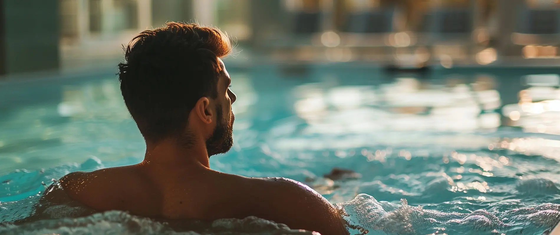 Man in spa