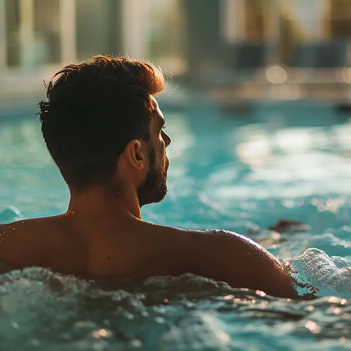 Man in spa
