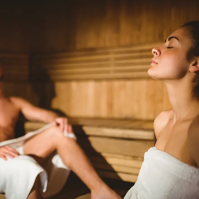 Couple in sauna