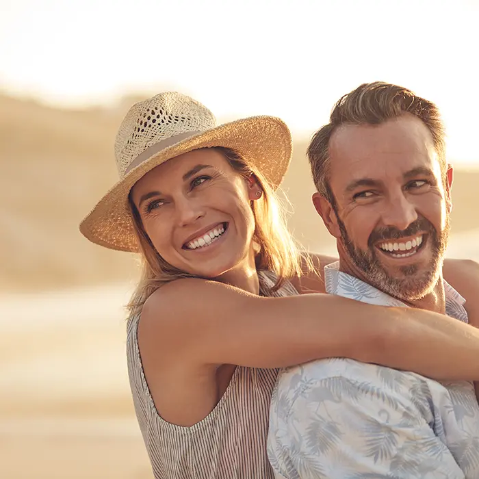 A couple on the beach