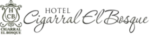 Logotipo de "Cigarral El Bosque" con un escudo decorativo a la izquierda y elegante tipografía a la derecha.