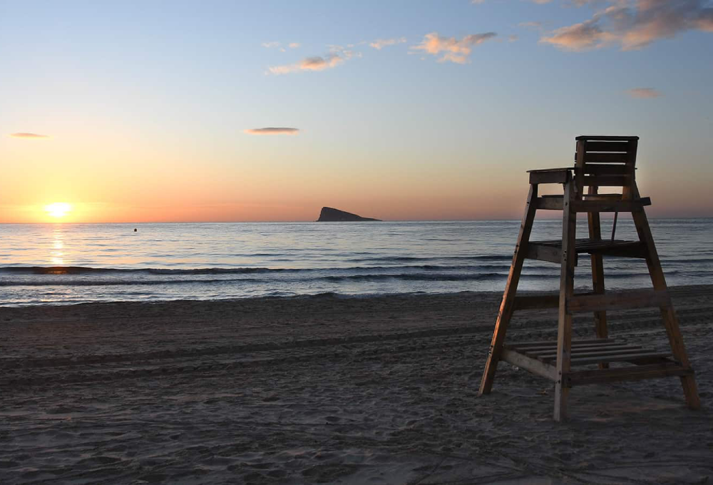 Atardecer en un playa