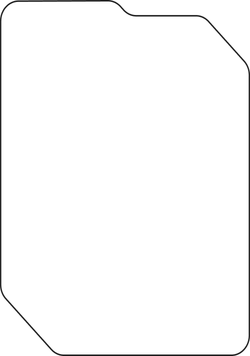 Close-up of a black folder icon with rounded corners.