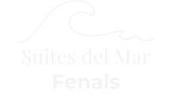 Versión blanca del logo de Suites del Mar Fenals