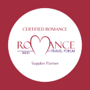 Certificado "Romance Travel Forum 2023" con el texto "Supplier Partner".